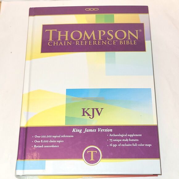Thompson Chain Reference KJV Bible Kirkbride Style 513 Hardcover Red Letter VGUC - Picture 1 of 13